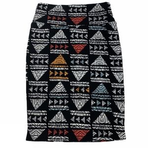 Lularoe Cassie pencil Skirt Size Small black cream